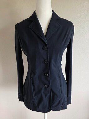 R.J. Classics Xtreme Orange Label Show Coat Equestrian Riding Jacket Size 0 Navy